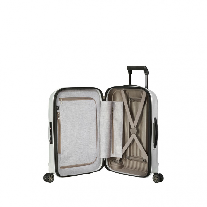 White Samsonite C-Lite Spinner Hardside Luggage Carry On Luggage | FHD046318