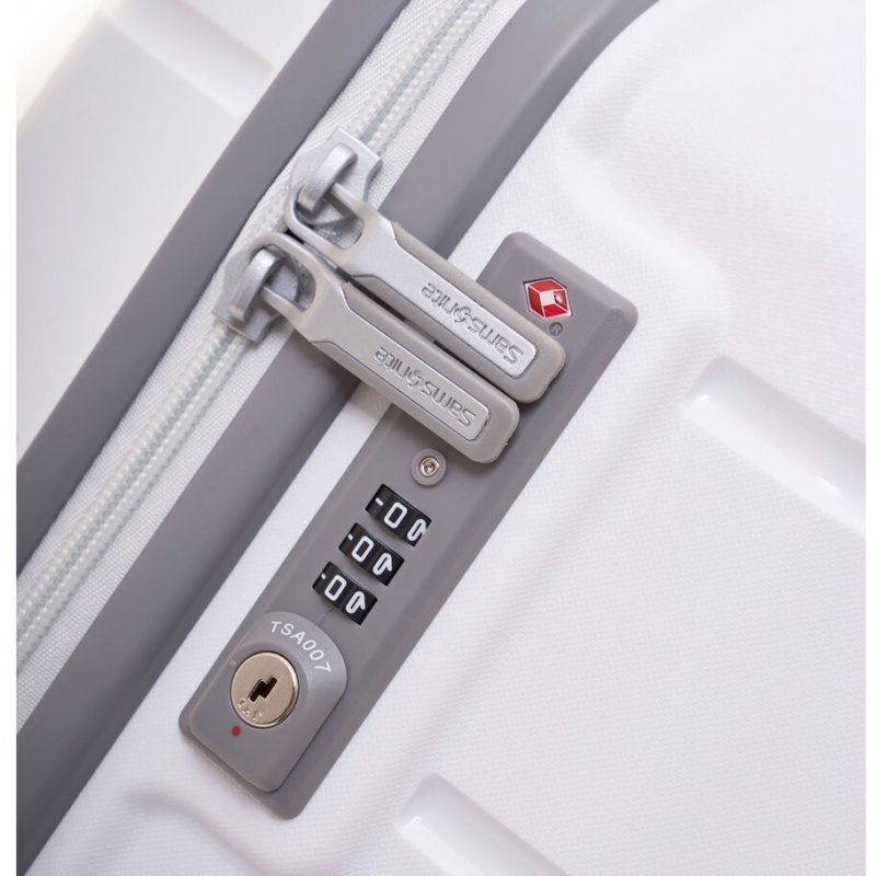 White Samsonite Freeform 2 Piece Hardside Luggage Sets | RXN073614