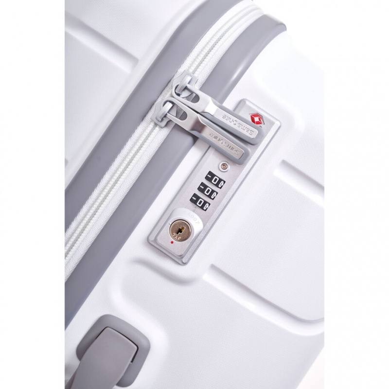 White Samsonite Freeform Medium Spinner Hardside Luggage Checked Luggage | KPZ157908