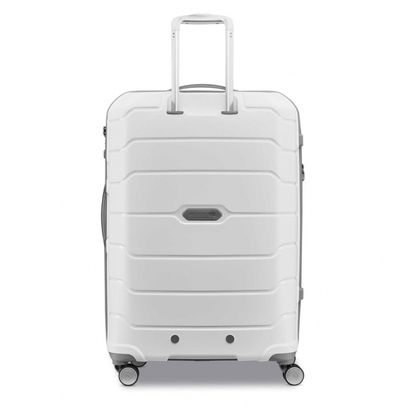 White Samsonite Freeform Medium Spinner Hardside Luggage Checked Luggage | KPZ157908