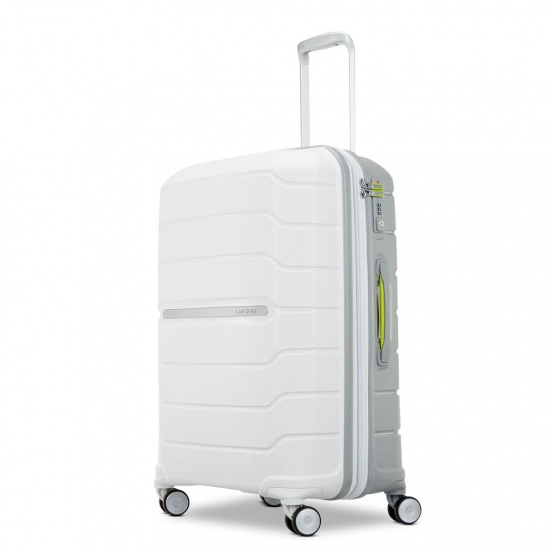 White / Grey Samsonite Freeform Medium Spinner Hardside Luggage Checked Luggage | TRY937801