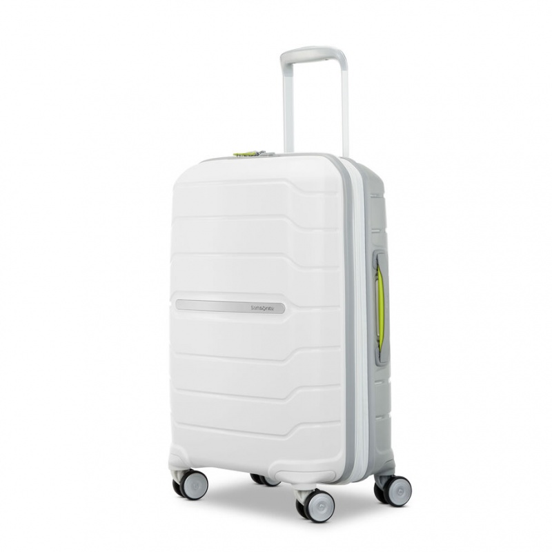 White / Grey Samsonite Freeform Spinner Hardside Luggage Carry On Luggage | BPO213049