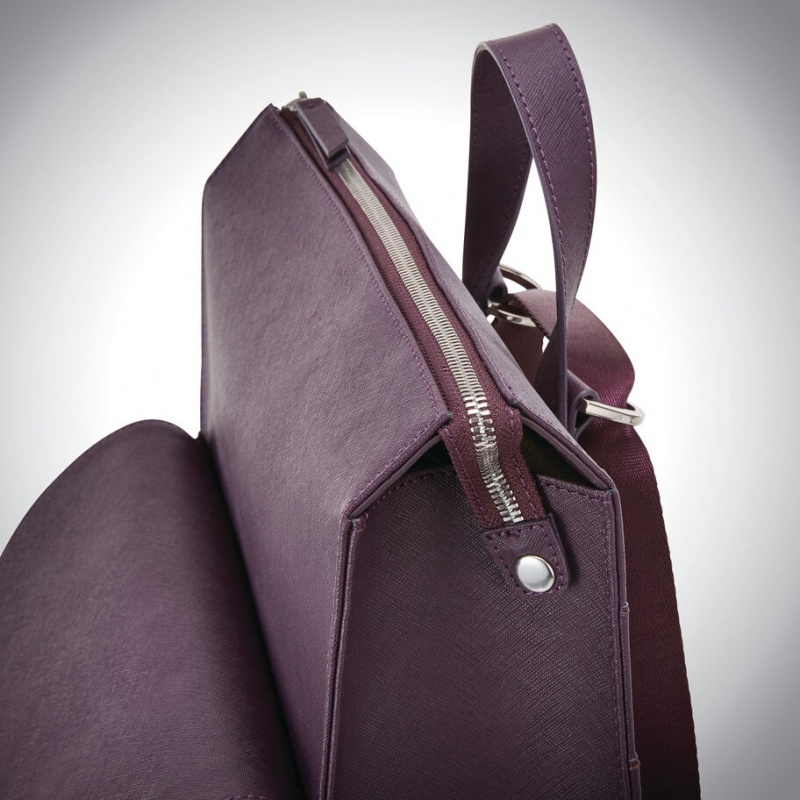 Wine Samsonite Executive Leather Convertibles Bags & Backpacks Backpacks | AYG928416