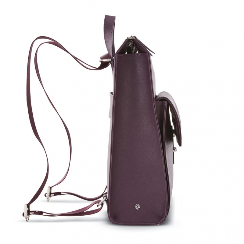 Wine Samsonite Executive Leather Convertibles Bags & Backpacks Backpacks | AYG928416